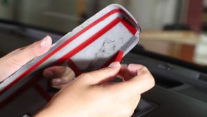 HH8 TESIN Car Interior Rearview Mirror Shell Decoration Cover Accessories for Ford Bronco 2021 2022 2023 for Ford Mustang 2015 Up 6Z8B3