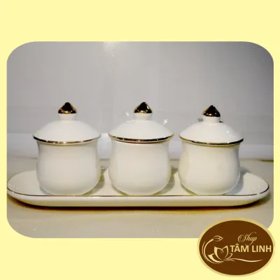 Bộ chung đại bi có nắp 3 ly nước thờ cúng bàn thờ