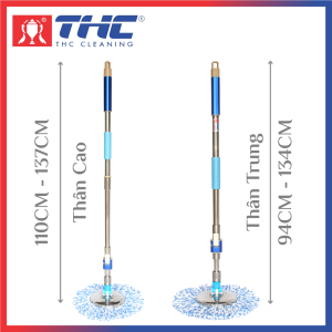 Cây Lau Nhà Xoay 360 Độ Hàng Mới Thân Inox Cao Cấp Loại Tốt Chổi Lau Nhà Xoay 360 Độ Hàng Mới Mâm Inox THC Cleaning