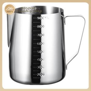 【HRFS】 350/600/900ml Milk Frothing Jug Stainless Steel Espresso Coffee Cup Sharp Mouth Barista Frother Pitcher Kitchen Cafe Accessories