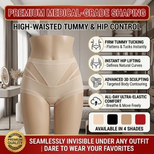 Womens highwaisted mesh shaping panties
