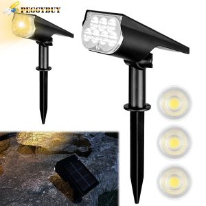 Waterproof Solar Landscape Spot Lights for Outdoor Garden Pathway Yard Decoration with Easy Installation