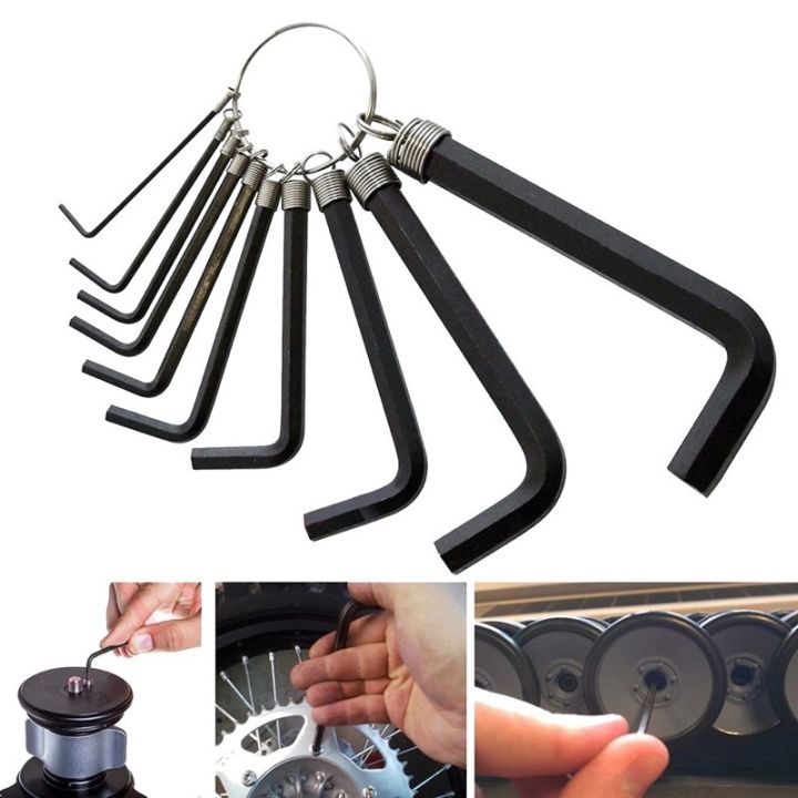 COD 10pcs Hexagon / Hex Key Ring Wrench Set Allen Wrenches