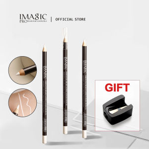 IMAGIC 1 pcs Eyeliner White Long Lasting Waterproof Eyeliner Ultrafine Quick-dry Eyeliner Evenly Pigmented Eye Makeup Eyeliner Pen With Sharpener