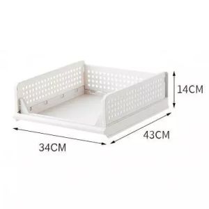 【SG Seller】Foldable Drawer Storage Rack Collapsible Sliding Clothes Organizer Rack Storage Orgainzers