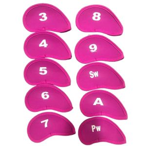 MUQZI 10 Pcs Sports With Number Design Golf Iron Covers Set Accessories Protective Golf Club Protector Golf Iron Headcover Iron Pole Cover Golf Head Cover