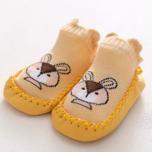 Cute Organic Cotton Walking Shoes Boy Girl baby soft sole indoor anti-slip SOCKS shoes