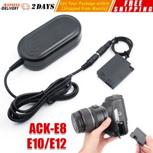 ACK-E8 E10 E12 LP-E8 Dummy Battery Adapter Camera Charger for Canon 700D 650D 600D 550D Rebel T5i T4i T3i T2i Kiss X5 X4 X6i Etc Camera Power Adaptor ACK Camera-Power-Adaptor