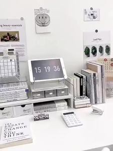Khay Đựng Tài Liệu Acrylic Trong Suốt Chữ U Giá Đỡ Sách Để Bàn Học Văn Phòng Kệ Đựng Hồ Sơ File Tài Liệu Chống Đổ