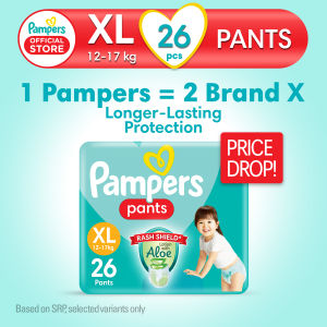Pampers Baby Dry Pants Diapers with Rash Shield XL 26s x 1 pack (26 pcs)
