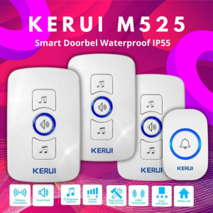 Bell Rumah Wireless KERUI M525 Bel 3 Receiver F50 Waterproof Door Bell Pintu