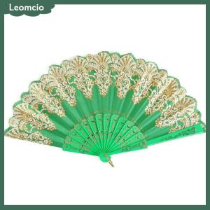 [Leomcio] พัดลูกไม้แบบพับได้สไตล์วินเทจพัดพัดแบบมือจับพัดพัดสำหรับงานเต้นรำจีนอุปกรณ์ประกอบฉากงานแต่งงานงานเลี้ยงเครื่องประดับงานฝีมือของขวัญ