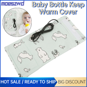 moeszwd USB Baby Bottle Warmer Portable Milk Travel Heater Storage Cover Insulation Thermostat