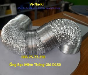 Ống dẫn gió phi 150 ống dẫn khí hút mùi bếp ống nối quạt hút mùi bếp D150 ống nối quạt thông gió phi 150