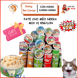 [Combo 24 lon] Pate Lon Neeka Thịt Mix Rau Củ Cho Mèo 85g Date mới | Pate cho chó mèo
