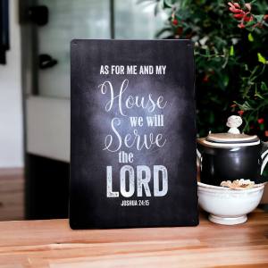 As For Me Wall and Shelf Decoration Vintage Style MetaL Plate 30 x 20cm