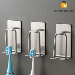 3 Móc INOX Treo Bàn Chải Đánh Răng Và Úp Cốc - An Toàn Gọn Gàng Khô Ráo