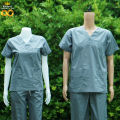 เสื้อสครับ (เสื้ออย่างเดียว) คอวี สีเทา พร้อมส่ง ผลิตที่ไทย ชุดห้องผ่าตัด ชุดแพทย์ ชุดพยาบาล ชุดเข้าเวร 🤍🤍🤍. 