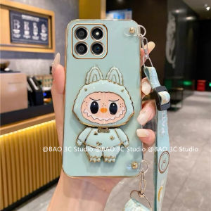 New Casing Honor X7C X6b X7b X8b X8a X7a X6a X8 X6 4G 5G Hot Trend Creative Rabble Shockproof Phone Case with 360° Rotating Mirror Holder and Lanyard 2025