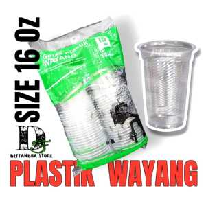 Gelas Plastik Merk Wayang Ukuran 16 Isi 50 PCS
