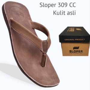 Sandal Jepit Pria Kulit Terbaru Sloper