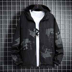 Áo Gió Rằn Ri Liền Mũ Áo Khoác Thể Thao Chạy Bộ Ngoài Trời Nhanh Khô Áo Jacket Thoải Mái Nhẹ Mùa Xuân Nam Size Lớn