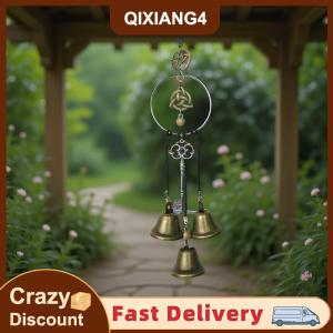 【QIXIANG4】 1 cái chuông phù thủy tay nắm cửa treo trang trí wicker Chuông gió trang trí nhà