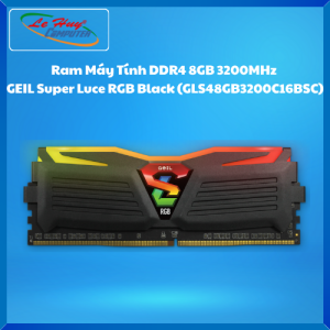 Ram Máy Tính DDR4 8GB 3200MHz GEIL Super Luce RGB Black (GLS48GB3200C16BSC) - Hàng Chính Hãng