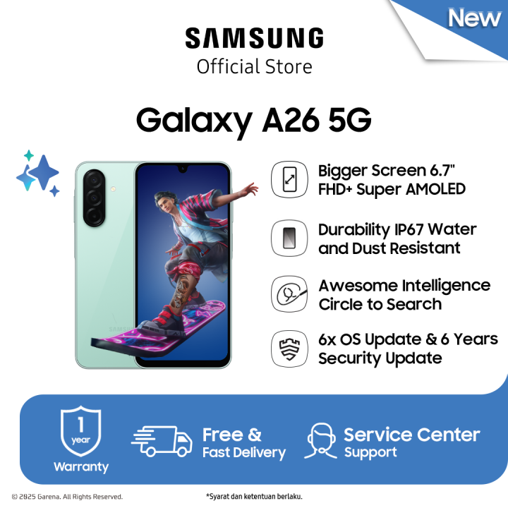 Samsung Galaxy A26 5G 8/256GB - Galaxy AI | Smartphone AI | Baterai 5000mAh
