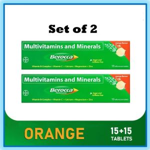 Berocca Multivitamins and Minerals Orange Flavor 15+15 Tablets