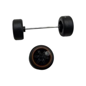 Rubber Tire 1/64 Scale Toy Car Replacement Tires And Axles Set Of 4 for Remote Control Crawlers Mud Tires Accessories