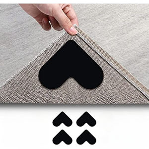4/8/12pcs Rug Grippers Pads Dual Sided Non Slip Carpet Stickers Adhesive Rug Pad Gripper Keep Corners Flat For Wood FloorArea Rugs Anti Slip Rug Tape Hardwood Floor