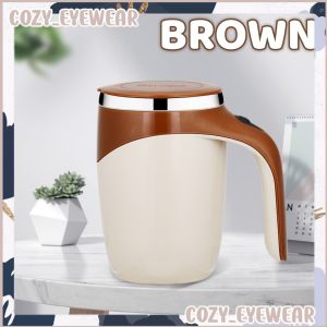 Rechargeable Auto Stirring Mug 380ml Automatic Mixing Magnetic Coffee Cup With Lid 304 Stainless Steel Travel Self Stir