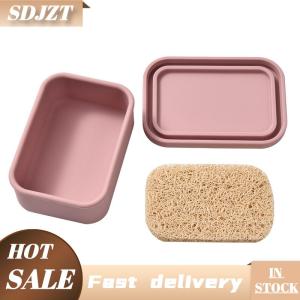 SDJZT Giữ thanh dầu gội rắn Hộp đựng xà phòng du lịch chống rò rỉ lớn Hộp xà phòng silicon với lớp thoát nước hộp đựng xà phòng tăng cường