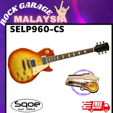 SQOE SELP-960 Les Paul Relic Electric Guitar with HardCase - ( SELP960 SELP 960 )