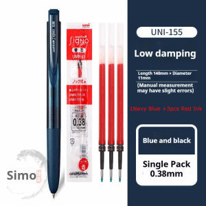 Mitsubishi uni Signo UMN155 Gel Pen0.38/0.5Fine Tip Black/Red/Blue Quick-DrySmooth WritingLow Friction for homeworkExamWork