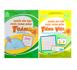 Sách - Combo Phiếu ôn tập cuối tuần môn Tiếng việt + Toán 4 ( kết nối ) (BT)