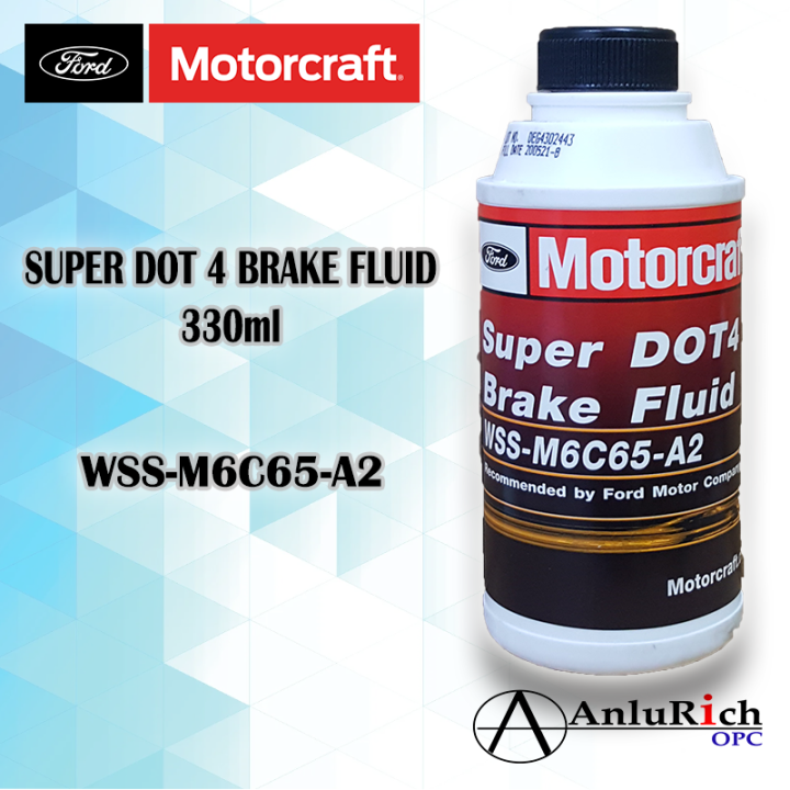 FORD MOTORCRAFT SUPER DOT 4 BRAKE FLUID 330ml (WSSM6C65A2) Lazada PH