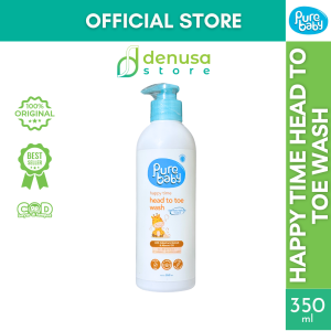 PURE BABY Head To Toe Wash Gently Soothing Happy Time | Sabun Shampo 2 in 1 dengan Bahan Alami