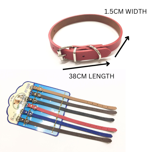 Pets Dog Puppy Adjustable Faux Leather Tags Collar Necklace Soft