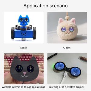 1.28inch Double Eye Round Onboard 1.28inch IPS Display AI 240x240 Resolution Bluetooth-compatible LCD Development Board