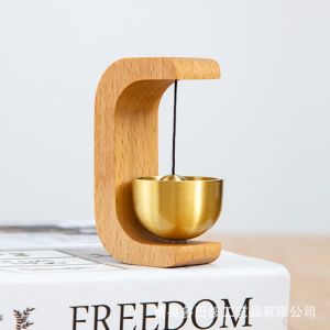 Cute-Ghost  กระดิ่งลมประตู ไม้เนื้อแข็ง ป้องกันการโจรกรรม สไตล์ญี่ปุ่น เตือนความจํา สําหรับตกแต่งทางเข้าประตู ตกแต่งบ้าน