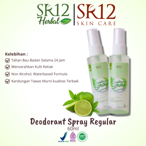 SR12 Deodorant Spray Regular 60ml Mengurangi Keringat Berlebih Anti Iritasi BPOM