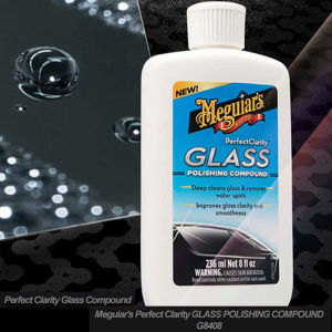 Meguiars G8408 Perfect Clarity Glass Polishing Compound 236ml Glass Polish Glass Cleaner (Free Gift)