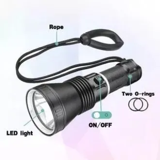 CMOCO 7000LM Diving Flashlight IPX8 XHP70 Powerful LED Under Water Waterproof 100M