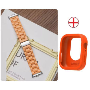 Spring Rainbow Candy Resin Strap for Xiaomi Redmi Watch 5 Active Strap / Redmi Watch 5 Lite Strap / Redmi Watch 3 Active Strap Smart Watch Band Nylon Braided Strap with Silicone Protective Case for Redmi Watch 5Active 5Lite Strap