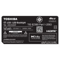 TOSHIBA ทีวี 65E450N สมาร์ททีวี 65 นิ้ว 4K UHD QLED รุ่น 65E450NP ปี 2024. 