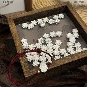 [COD] Big House กำไลนำโชคสไตล์จีนถักด้วยมือดอกบัวสำหรับผู้หญิงผู้ชายสร้อยข้อมือแบบเรียบง่ายปรับได้ของขวัญเครื่องประดับ