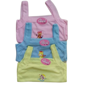 Singlet Anak Bordir Motif Kartun Isi 6pcs