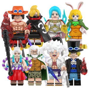 OP Nika Luffy Silvers Rayleigh Ace Yamato Sabo Carrot Sanji Figure Anime Building Blocks Kids Toys
